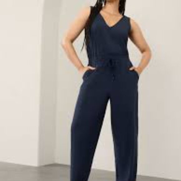 Athleta Avenue Jumpsuit Navy NWT, 1X - Picture 1 of 4